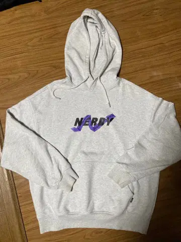Nerdy 그레이 후드티