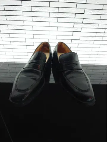 블랙 가죽 로퍼