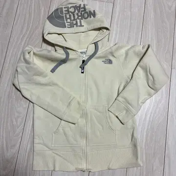 THE NORTH FACE 풀 집업 후드티 크림색