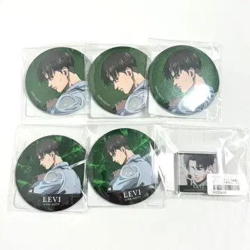 진격의 거인 리바이 싸우는 등 온라인 복권 글리터 캔뱃지 특전 6점