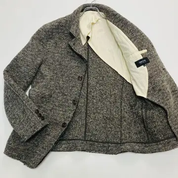 레어 사이즈 꼼사데모드 테일러드 자켓 트위드 이탈리아제 원단 XL