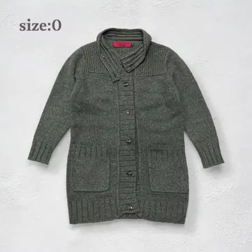 니트 스웨터 가디건 그레이 캐주얼 가을/겨울 체형 커버 여성용