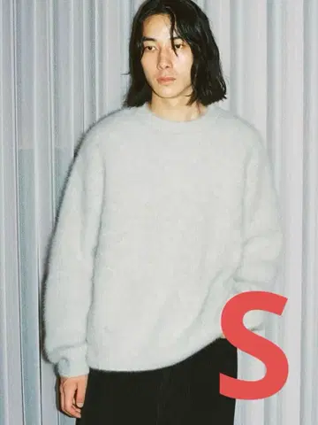 [ LIDNM ] 폭스 캐시미어 니트 (그레이) S 사이즈