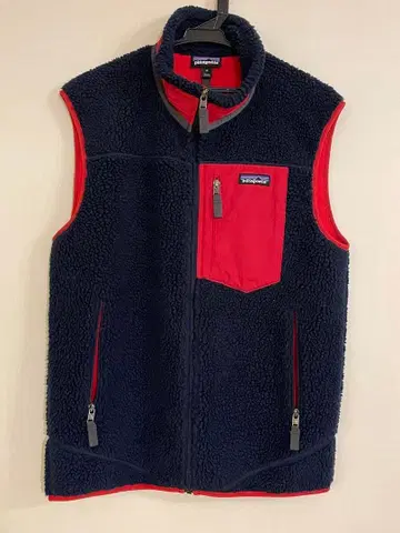 Patagonia 레트로X 베스트 men's M 네이비 레드
