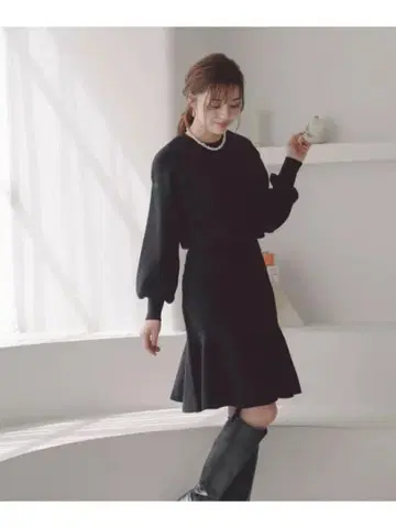 [ 택 포함 새상품 ] 프로포션 니트 미니 스커트 셋업