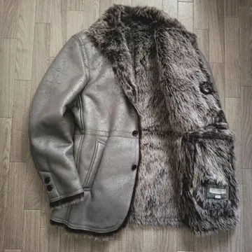 MEN'S TENORAS 페이크 무스탕 퍼 자켓 코트 L