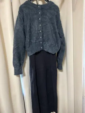 나노 유니버스 페더 가디건 리브 원피스