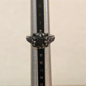 실버 925 반지 컬러 스톤 블랙 반지 9호