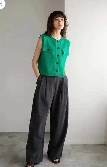 ellie 턱 저스트 팬츠 그레이 S