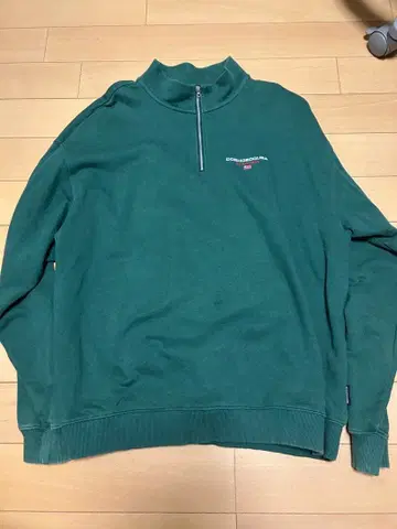 DC 하프 지퍼 트레이닝복 XL 다크 그린