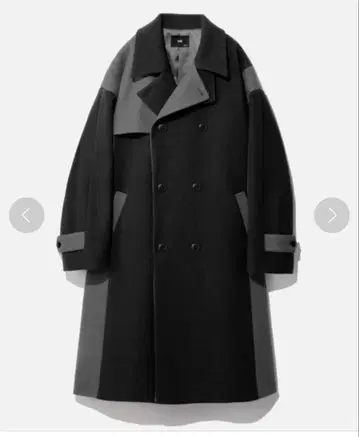 HARE 울리 테크 하이쇼쿠 더블 코트 블랙