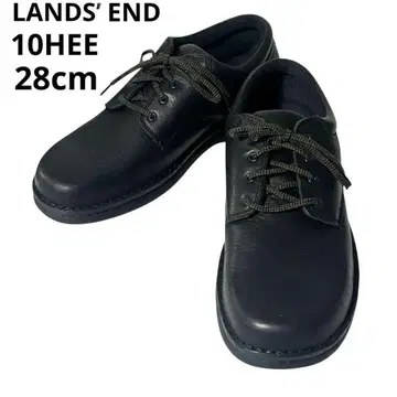 미사용 LANDS' END 랜드스엔드 신발 가죽 신발 블랙 가죽