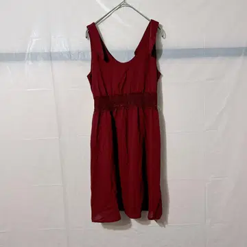 새상품급 SHEIN / Frenchy 버건디 슬리브리스 원피스