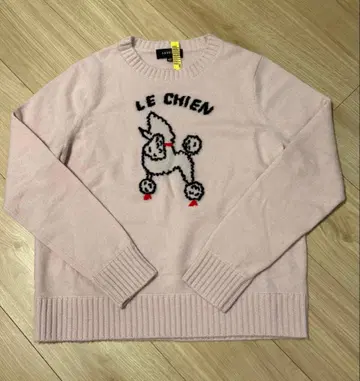 faveur 캐시미어 스웨터 캐시미어 니트 강아지 도그 더스티 핑크