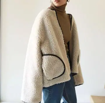 TODAYFUL 파이핑 보아 블루종