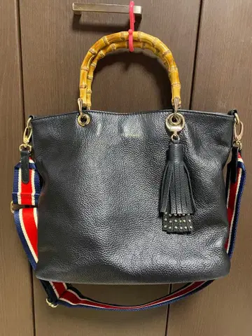 PECHINCHAR 대나무 핸들 백 블랙