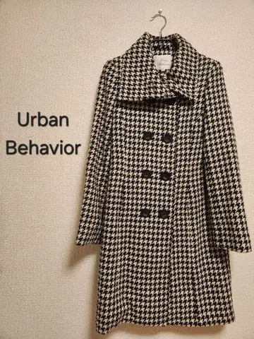 Urban Behavior 하운드투스 패턴 롱 코트