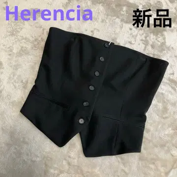 새상품 헤렌시아 뷔스티에 프리 사이즈 블랙 심플 블랙