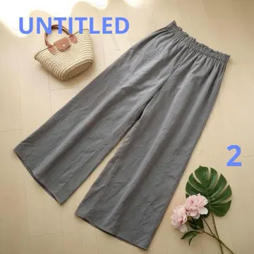 UNTITLED 넉넉하고 편안한 성숙 캐주얼 와이드 팬츠