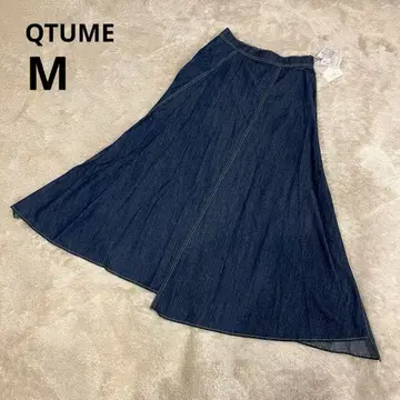 [ M ] QTUME 쿠츄무 데님 스커트 비대칭