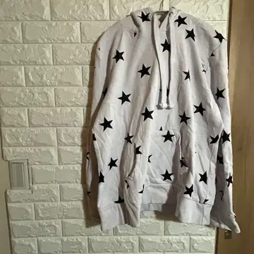 essstive [ XL ] 별 패턴 후드티 속기모