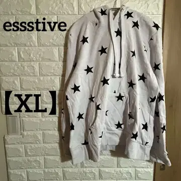 essstive [ XL ] 별 패턴 후드티 속기모