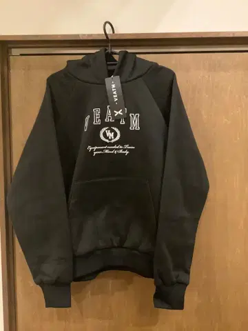 VEATM 블랙 후드 부착 후드티 M