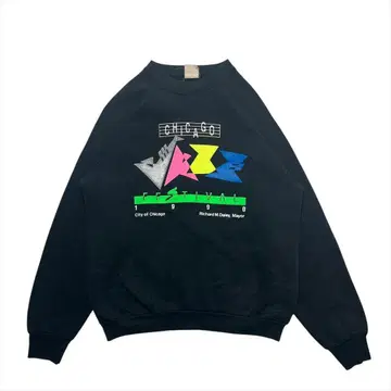 90s 시카고 음악 페스티벌 맨투맨 트레이닝복 구제 의류 남성용 L