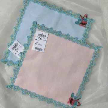 치카자와 레이스 타월 손수건 와카사기 낚시 2장 세트 미사용 새상품