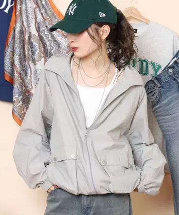 NERDY 그레이 집업 자켓