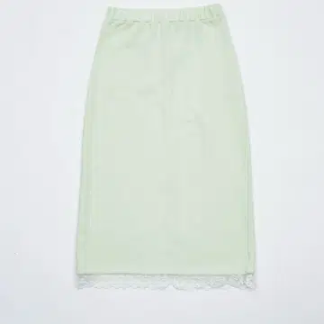 스미온 레이스 맨투맨 스커트 라이트 그린