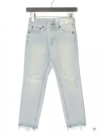 새상품 래퍼즈 진즈 BIG JOHN 앵클 테이퍼드 팬츠 데미지 가공