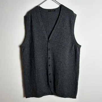 캐시미어 100% 베스트 XL 다크 그레이 레어 사이즈