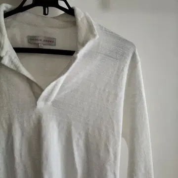 ORLEBAR BROWN 화이트 긴팔 피케 셔츠