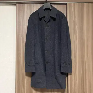 다크 그레이 헤링본 체스터 코트