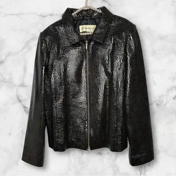 Vino Deporte by FOOK 크로커다일 패턴 엠보 가죽 자켓