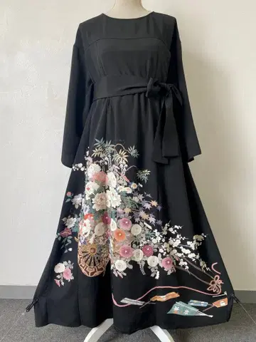 3222 기모노 전통 예복 기모노 리메이크 드레스 원피스