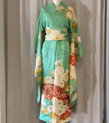 기모노 리메이크 롱 코트 드레스