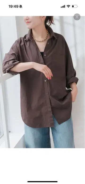 Spick and Span 50 코튼 오버 사이즈 셔츠