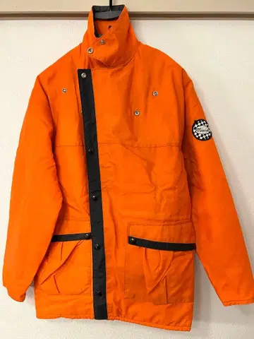오렌지 스탠드 카라 자켓