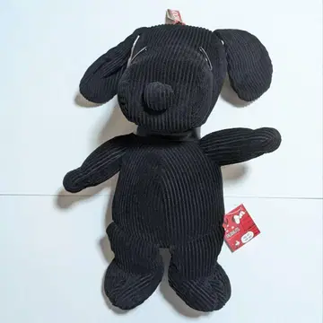 스누피 블랙 코듀로이 봉제 인형