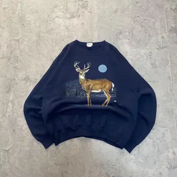 90's Lee USA제 애니멀 프린트 맨투맨 사슴 트레이닝복