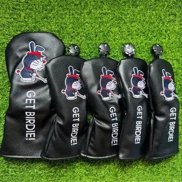 새상품 5개 세트 도라에몽 골프 클럽 헤드커버 135UTUT 블랙