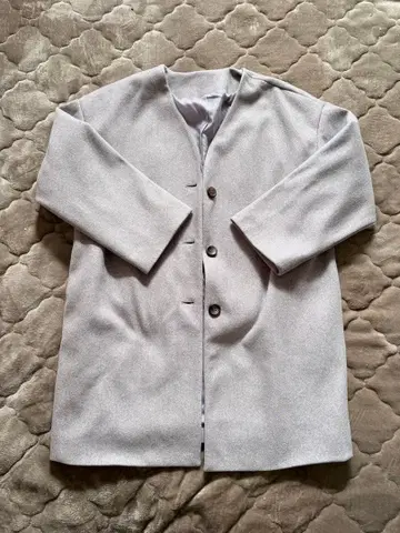 [거의 미사용] 그레이 노카라 코트