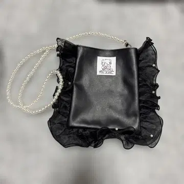 mikko illustration 미니 숄더백 가죽 블랙