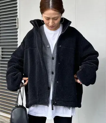 [택 포함 새상품] FRAMeWORK 울 보아 스탠드 블루종 38