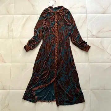 벨로아 올 패턴 롱 원피스 2way 모리걸 페어리 그런지