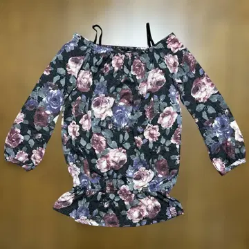 미사용 GOLDS infinity 플라워 오프숄더 상의 Y2K