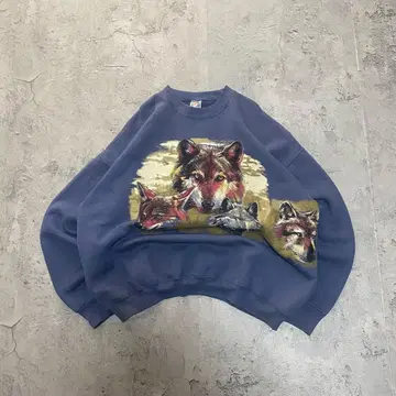 90s~ 프룻 오브 더 룸 USA 구제 의류 애니멀 맨투맨 트레이닝복