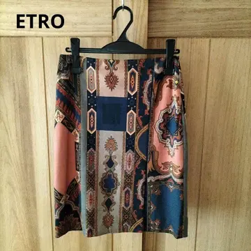 에트로 빈티지 올 패턴 스커트 이탈리아제